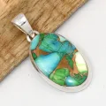 Pendentif artisanal en Turquoise d'Arizona - Bijoux en Turquoise