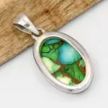 Pendentif artisanal en Turquoise d'Arizona - Bijoux en Turquoise
