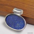 Pendentif Lapis lazuli brut et Améthyste cabochon - Bijoux en Lapis-lazuli