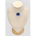 Pendentif Lapis lazuli brut et Améthyste cabochon - Bijoux en Lapis-lazuli