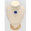 Pendentif Lapis lazuli brut et Améthyste cabochon - Bijoux en Lapis-lazuli