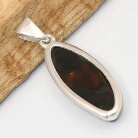 copie de Pendentif Agate de Feu serti clos triangulaire - Bijoux en Agate de Feu