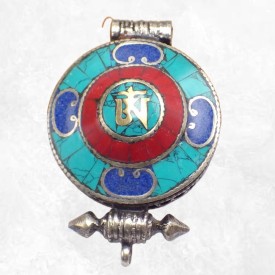 Pendentif ouvrant symbole bouddhiste Om - Pendentifs tibétains bouddhistes