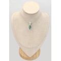 Pendentif Turquoise Kingman Asymétrique – Argent 925