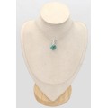 Pendentif Argent Turquoise Kingman Asymétrique