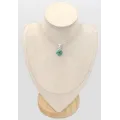 Pendentif argent Turquoise Kingman brute asymétrique - Bijoux en Turquoise Kingman