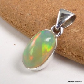 Pendentif Opale welo éthiopienne verte orange - Bijoux en Opale Ethiopienne