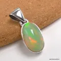 Pendentif Opale welo éthiopienne verte orange - Bijoux en Opale Ethiopienne