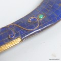Epée de Manjushri courbe corail ou lapis lazuli - Objets rituels bouddhistes