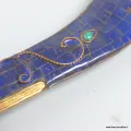 Epée de Manjushri courbe corail ou lapis lazuli - Objets rituels bouddhistes