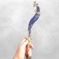 Epée de Manjushri courbe corail ou lapis lazuli - Objets rituels bouddhistes