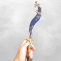 Epée de Manjushri courbe corail ou lapis lazuli - Objets rituels bouddhistes