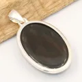 Pendentif obsidienne œil céleste marron nacré – Bijou argent - Bijoux en Obsidienne Oeil Céleste