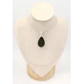Pendentif Obsidienne Œil Céleste goutte – Argent 925 Authentique