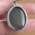 Pendentif Obsidienne Œil Céleste Vert – Argent 925