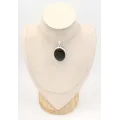 Pendentif Obsidienne Œil Céleste Vert – Argent 925