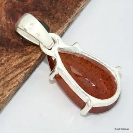 Pendentif goutte en Grenat Hessonite facetté - Pendentifs pierres naturelles