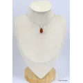 Pendentif goutte en Grenat Hessonite facetté - Pendentifs pierres naturelles