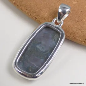 Pendentif Merlinite Gabbro indigo rectangulaire - Pendentifs pierres naturelles
