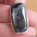Pendentif Merlinite Gabbro indigo rectangulaire - Pendentifs pierres naturelles