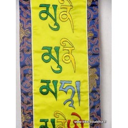Bannière tibétaine Mantra de Bouddha Objets rituels bouddhistes BABOU
