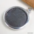 Pendentif Gabbro indigo Merlinite ronde - Bijoux en Merlinite Mystique Gabbro