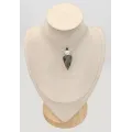 Pendentif Agate mousse et Grenat facetté - Bijoux en Agate Mousse