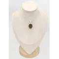 Pendentif Quartz fumé cabochon ovale argent 925 - Bijoux en Quartz Fumé