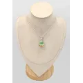 Petit pendentif goutte en Variscite naturelle - Bijoux en Variscite