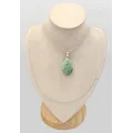 Grand Pendentif Variscite Australienne goutte vert tendre - Bijoux en Variscite