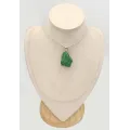 Rare pendentif Atacamite brute du Chili argent 925 - Bijoux en Atacamite