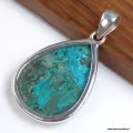 Pendentif Malachite Chrysocolle forme goutte - Pendentifs pierres naturelles