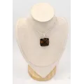 Grand Pendentif carré en Chiastolite Andalousite - Bijoux en Chiastolite