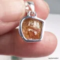 Petit Pendentif Citrine brute forme libre serti clos argent 925 - Bijoux en Citrine