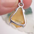 Pendentif Citrine brute avec griffes - Chakra plexus solaire - Bijoux en Citrine