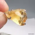 Pendentif Citrine brute avec griffes - Chakra plexus solaire - Bijoux en Citrine