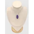Pendentif ovale Charoite de Russie / Sibérie grade AAA - Bijoux en Charoite