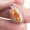 Pendentif Opale de feu Mexicaine forme libre - Bijoux en Opale de Feu