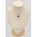 Petit Pendentif Opale de feu Mexicaine rouge - Bijoux en Opale de Feu