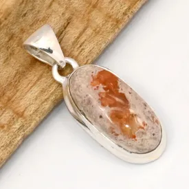 Opale de Feu Mexicaine Naturelle - Pendentif Argent 925