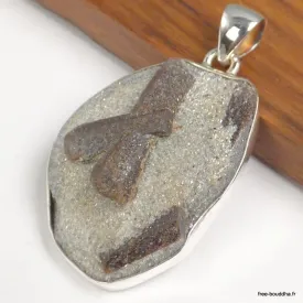 Staurolite Porte-Bonheur - Pendentif Argent 925 Massif