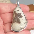 Gros Pendentif Croix de Staurolite Naturelle – Argent 925
