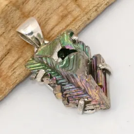 Quartz Bismuth Multicolore, Traitement Lab PVD – Argent 925