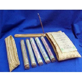 Encens tibétains 5 paquets pochette osier Encens tibétains, accessoires 422