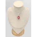 Pendentif Rhodochrosite naturelle ovale qualité AAA - Bijoux en Rhodochrosite