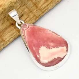 Pendentif goutte Rhodochrosite naturelle qualité AAA - Bijoux en Rhodochrosite