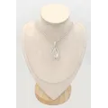 Pendentif Cristal de Roche - Quartz Clair forme oeil - Bijoux en Cristal de roche