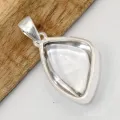 Pendentif Cristal de Roche - forme libre argent 925 - Bijoux en Cristal de roche
