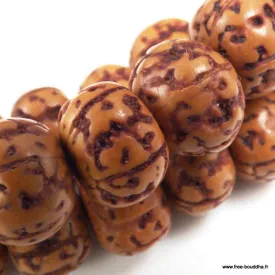 Mala Rudraksha poli Authentique 108 perles - Fait main au Népal