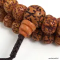 Mala Rudraksha poli Authentique 108 perles - Fait main au Népal